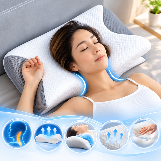 KIREVO ネックフィットピロー™｜人間工学設計メモリーフォーム枕