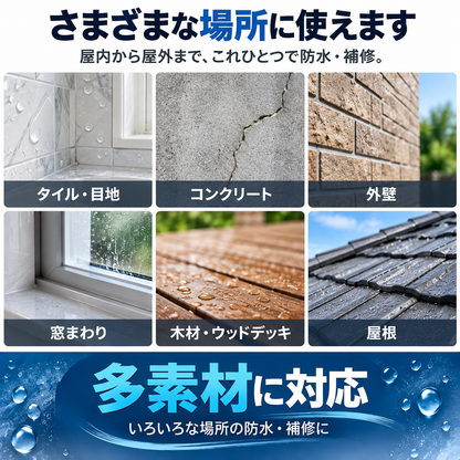 KIREVO ウォータープルーフシール™ 500g｜透明防水補修コーティング